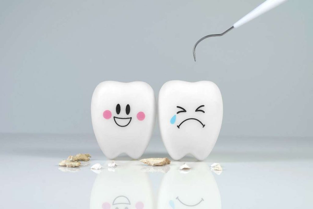 Remoção de tártaro nos dentes