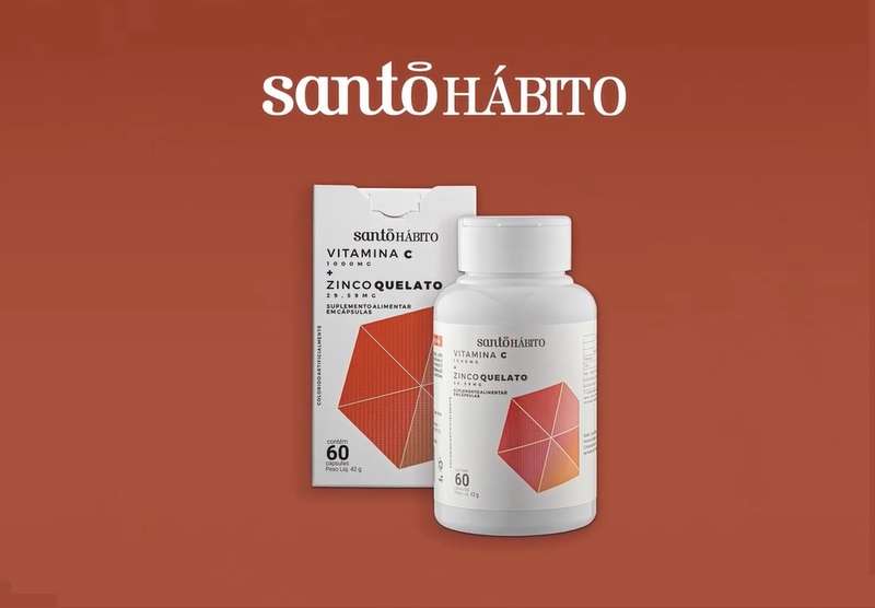 santo hábito vitamina c + zinco quelato