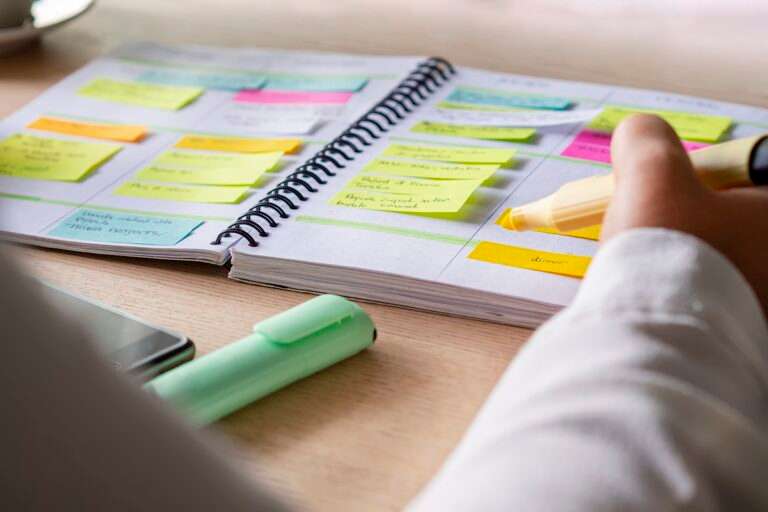 agenda que ilustra como ser organizada